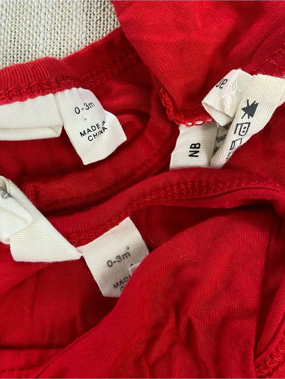 Kyte Baby Bundle NB 0-3M Red Bodysuit & Red Romper